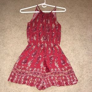 Red cute romper